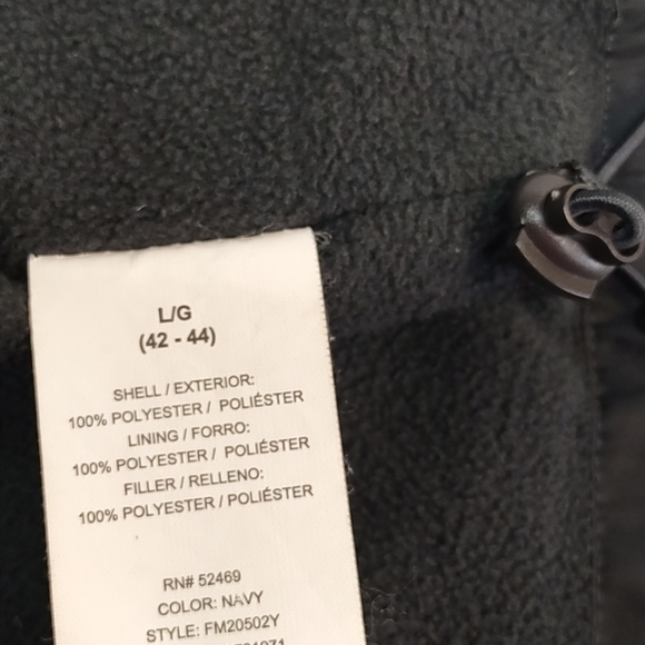 Free Tech Men's Jacket Navy/Gray Fleece Lined Size L (42-44) - Picture 9 of 9